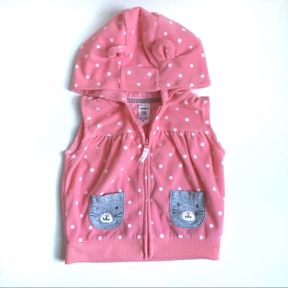 Carte’s Baby Girls Hooded Fleece Size 18M - Picture 4 of 9